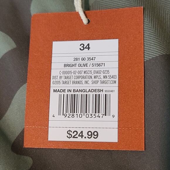 NEW Mossimo Supply Co swim board shorts LOT - green camo / black geometric - 34 - Picture 8 of 10